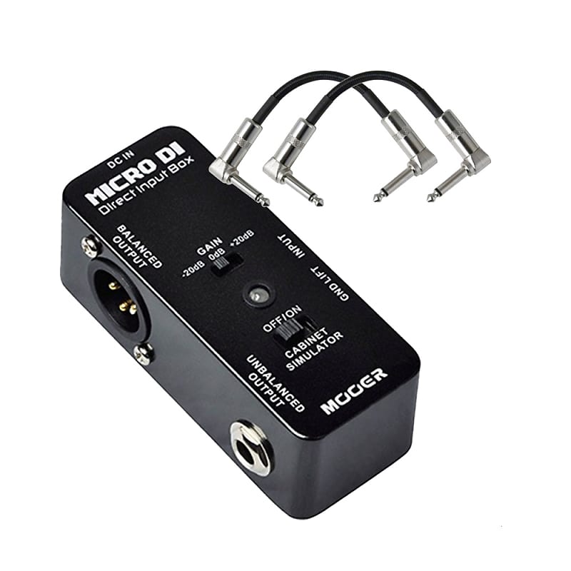 Mooer Micro DI Direct Input Box with Patch Cables Reverb