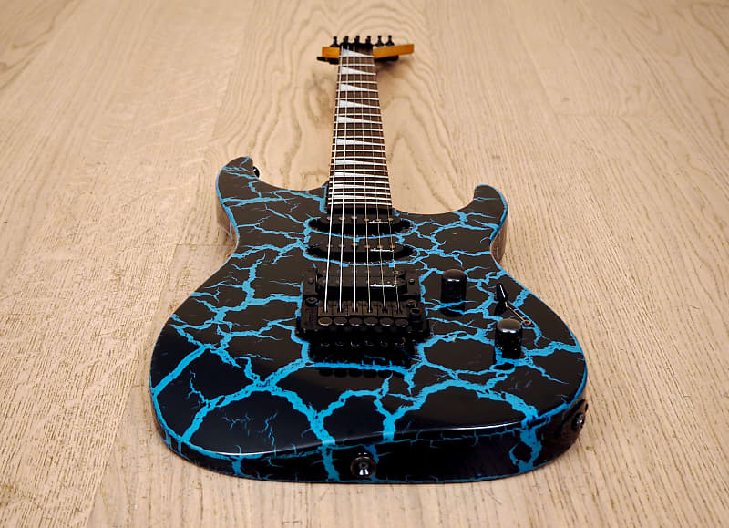 1980s Charvel by Jackson DK-065-SSH Custom Blue Crackle Japan