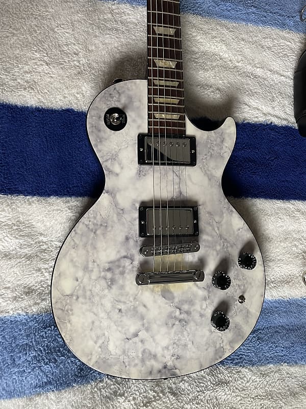 Gibson Limited Edition Les Paul Classic "Rock" II 2015 - Black / White Marble image 1