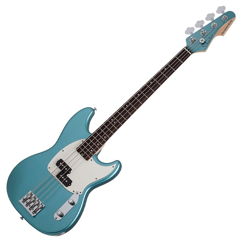Schecter Banshee Bass Short Scale 4-String Bass Guitar - Vintage Pelham Blue image 1