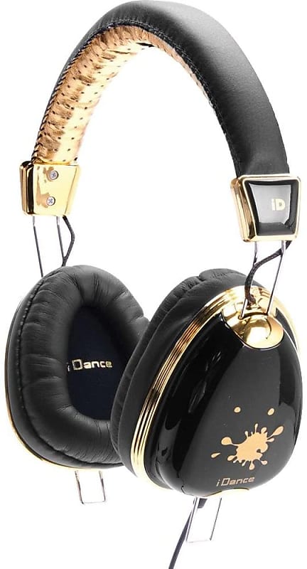 iDance - FUNKY100 - Headphones In Line Mic - Black And Gold image 1
