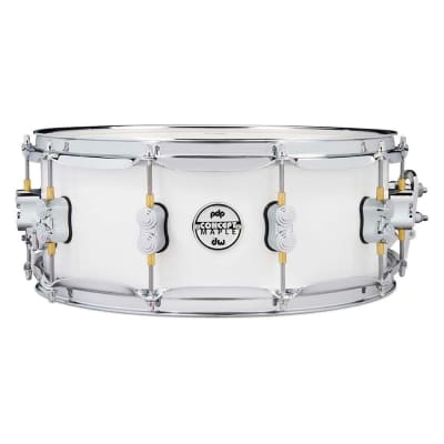 PDP Concept Series Maple Snare, 5.5x14, Pearlescent White w/Chrome Hw image 1