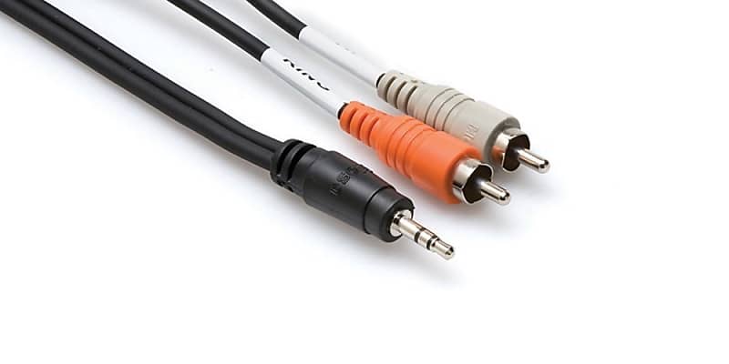 Hosa - CMR-206 - Stereo Mini Male to 2 RCA Male Y-Cable - 6 ft. image 1