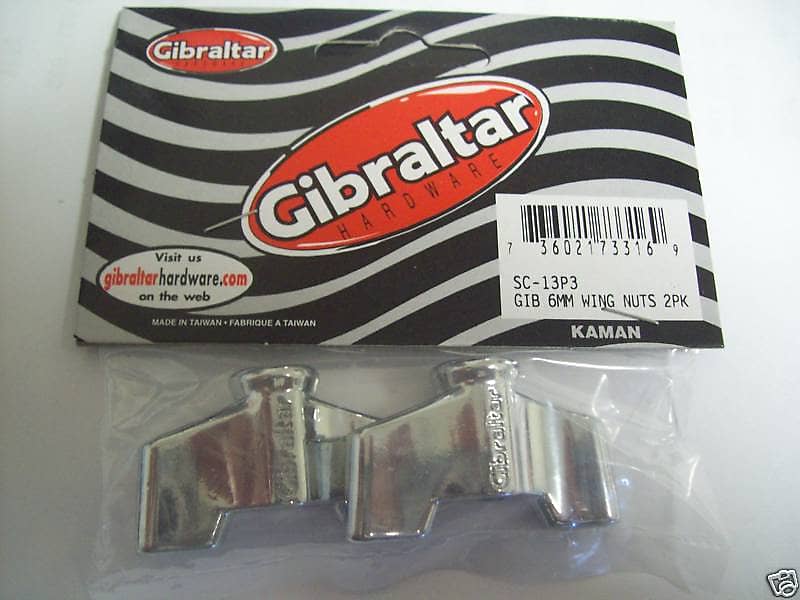 Gibraltar SC-13P3 6mm Heavy Duty Cymbal Stand Wing Nut (2 Pack) image 1