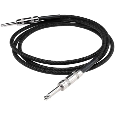 DiMarzio 6' Overbraided Instrument Cable - BLACK, EP1706SSBK for sale