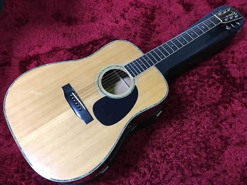 Super rare Morris Special W-50 TF Japan Vintage Acoustic Guitar Natural w/HC Used in Japan Discount image 1