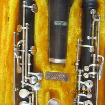 Larilee  brand wood  Oboe with case and reed. Made In France image 3