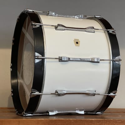 1980's Ludwig 20" White Cortex 14x20 Classic Maple Marching Bass Drum 6-Ply image 1