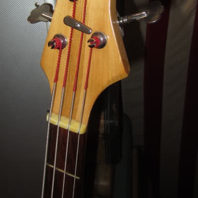 ~1966 Maxitone Electric Solidbody Bass Dark Red w. Hard Case image 2