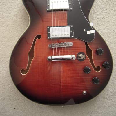 Mint! Firefly FF338 2021 Quilted Cobra Burst, Semi-Hollow Electric Guitar, 2 Humbucker Pickups! image 6