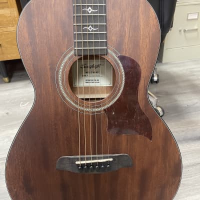 Sawtooth Mahogany Series Parlor Acoustic Electric Guitar with Mahogany Back and Sides image 1