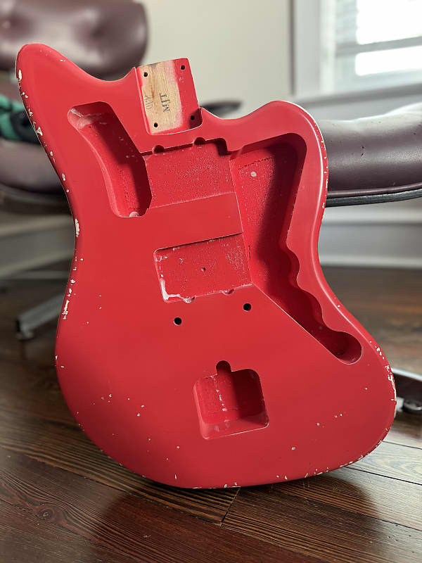 MJT VTJ Jazzmaster Body - Fiesta Red - Medium Relic | Reverb