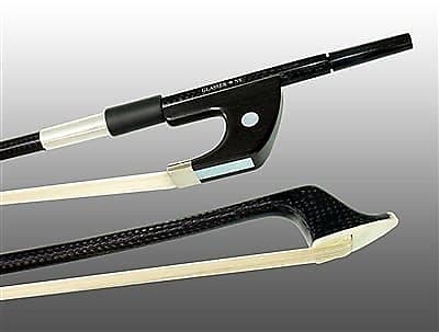 Glasser Braided Carbon Fiber Bass Bow - Round / Nickel / German Grip image 1
