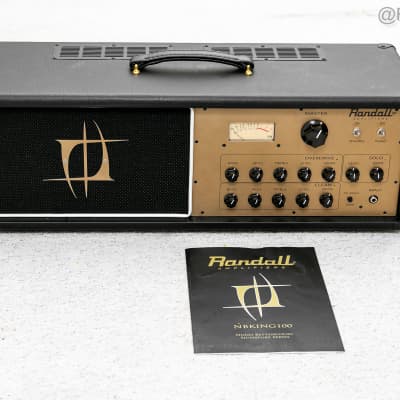 Randall NB King 100 Nuno Bettencourt Signature 2-Channel 100-Watt Tube Guitar Amp Head 2000s - Black with Gold Panel for sale