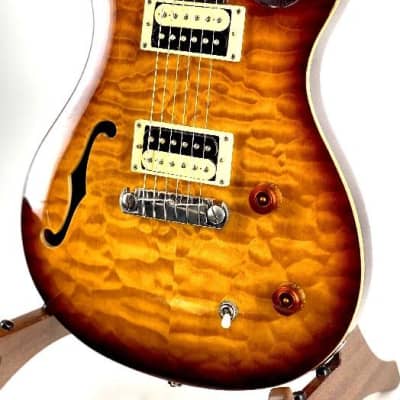 USED Paul Reed Smith PRS SE Custom Semi Hollow Body Quilt Top Amer Burst image 3