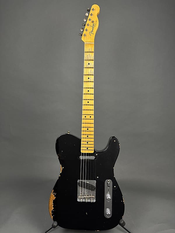 Fender Custom Shop Roast Pine Double Esquire Relic - Aged Black image 1