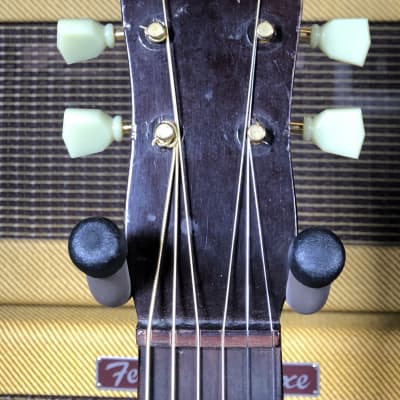 Unbranded Parlor Acoustic Guitar 1940's-1950's Sunburst image 11