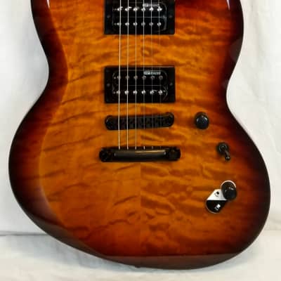 ESP LTD VIPER-256 Electric Guitar, Quilted Maple Top, Dark Brown Sunburst 2022 image 6