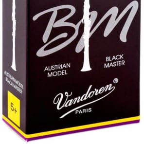 Vandoren CR186T Black Master Traditional Bb Clarinet Reeds - Strength 5+ (Box of 10)