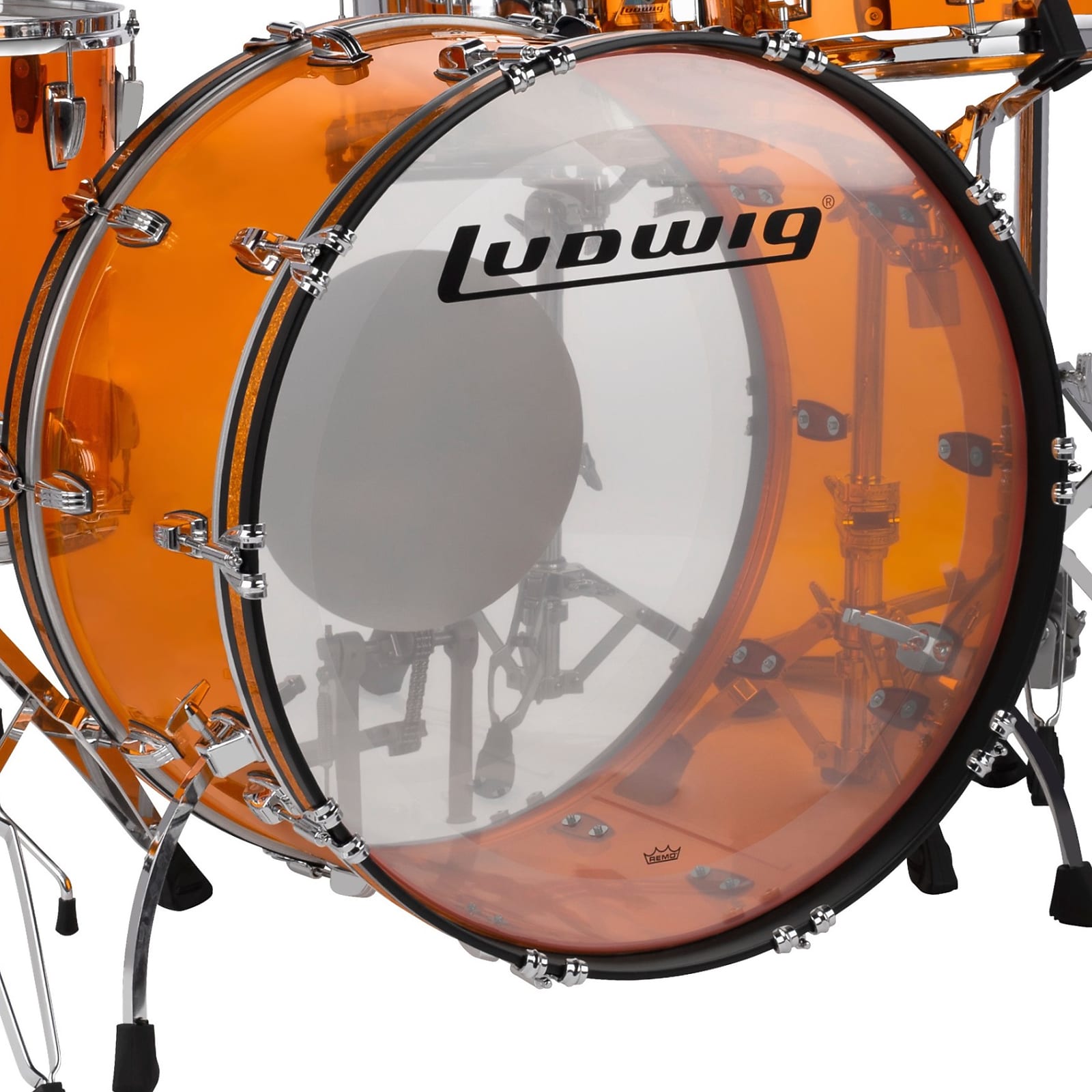 ludwig vistalite bass drum