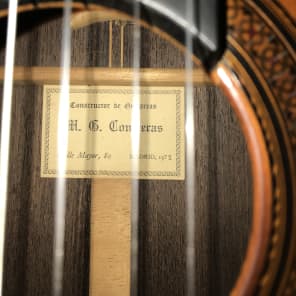 Contreras Classical Guitar + Hiscox case Cedar + Brazilian Rosewood 1972 image 7