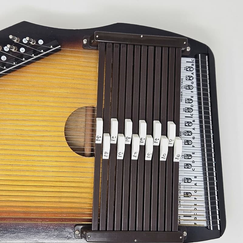 Vintage 60s Sunburst Design Chroma Harp By Rhythm Band Inc