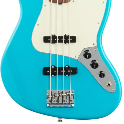 Fender American Pro II Jazz Bass, Rosewood Fingerboard (with Case), Miami Blue image 2