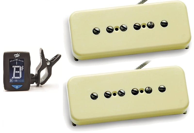 Seymour Duncan Antiquity P90 Soapbar Cream Bridge & Neck Guitar Pickup Set ( GUITAR TUNER) image 1