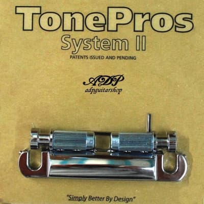 TonePros T1Z-C Stop Tailpiece Lockable style Gibson Stoptail Metric 8M Chrome for sale