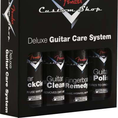Fender Custom Shop Deluxe Guitar Care System, 4 Pack, Black image 2