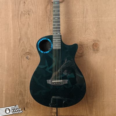 Rainsong Black Ice 25 Year Blue HI Carbon-Fiber Acoustic Electric Guitar w/HSC image 2