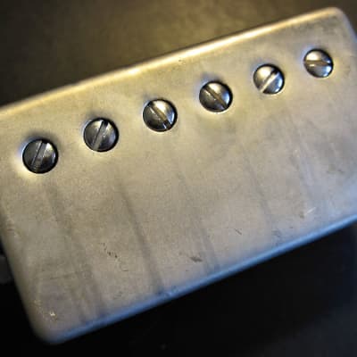 Doyle Coils Aged Nickel Silver PAF Humbucker Covers Set of 2 ~  Vintage Relic'd REAL Nickel Silver image 11