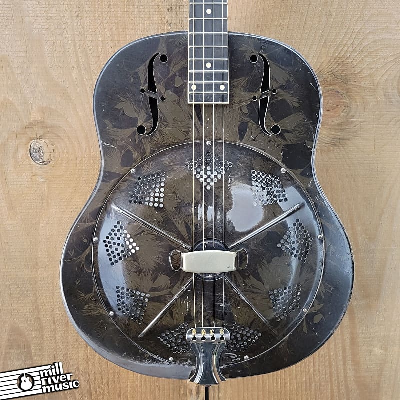 National Triolian Tenor Metal Body Resophonic Acoustic Guitar Vintage 1936