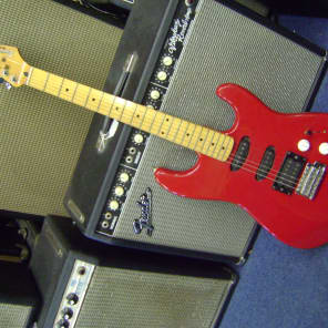 Squier II by Fender Korean Strat Electric Guitar 1997 red image 2