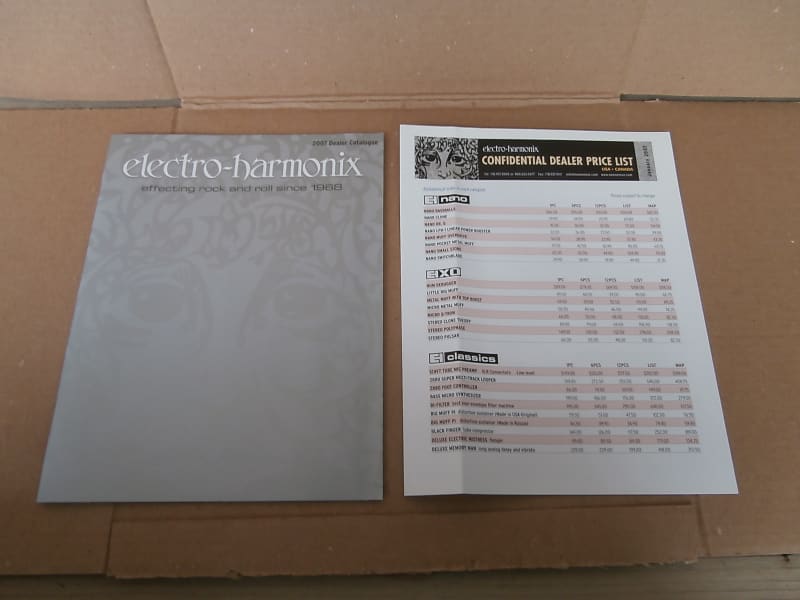 2007 ElectroHarmonix Catalog and Price List! Rare, Original Reverb