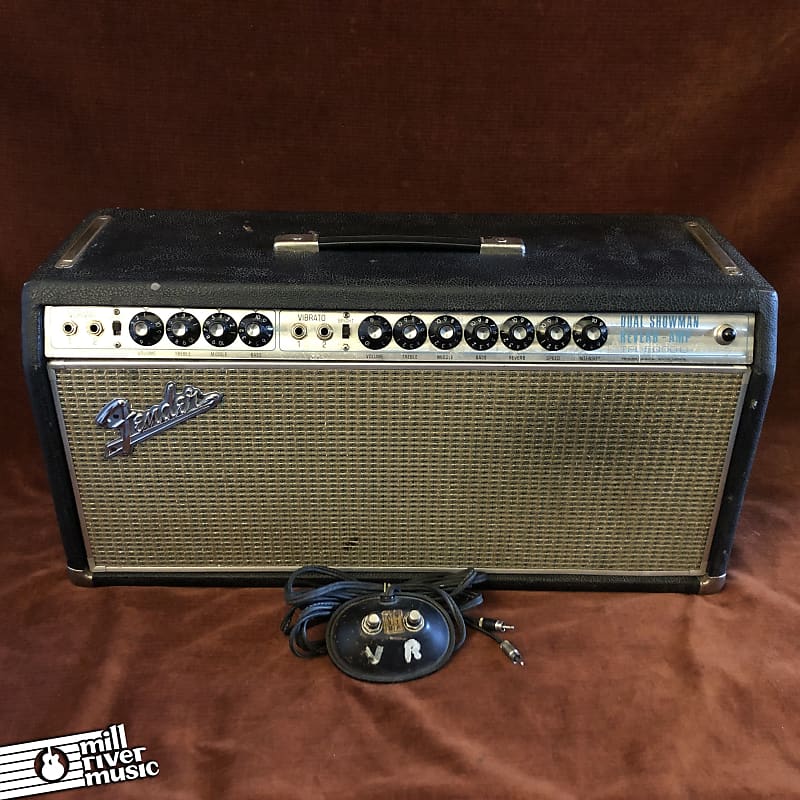 Fender Dual Showman Reverb TFL5000D Drip Edge 2-Channel 100W Head 1969  Silverface w/ Footswitch