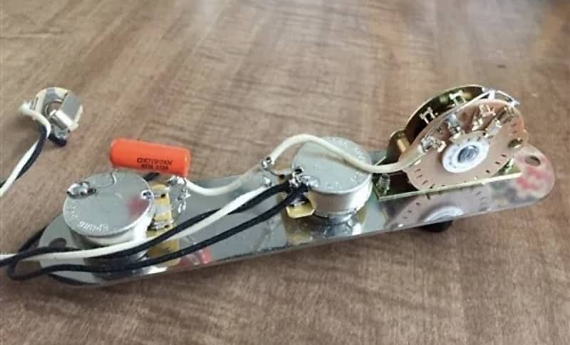 Fender Telecaster Wiring Harness Upgrade  500k CTS Pots .022 Orange Drop Cap Oak Grigsby Switch image 1