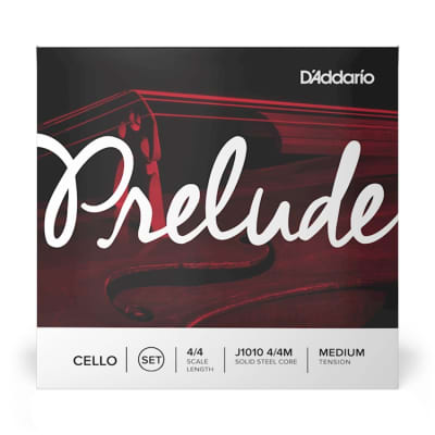 D'Addario J1010 4/4M Prelude Cello String Set, 4/4 Scale, Medium Tension image 1