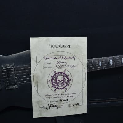 ESP Kiso Custom Shop MX-250 “Blitzkrieg” Customization by Hutchinson Guitar Concepts Satin Aged Metallic 2006 w/Gator Hardshell Case image 13