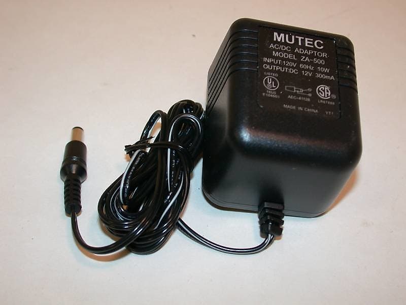 Mutec ZA-500 Universal Power Adapter, 110 VAC to 12 VDC, 300 mA image 1