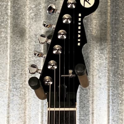 Reverend Guitars Reeves Gabrels Signature Satin Trans Black Flame Maple Guitar #5854 image 3