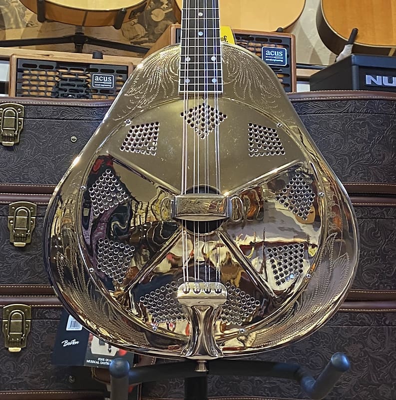 Johnson metal body resonator mandolin Reverb
