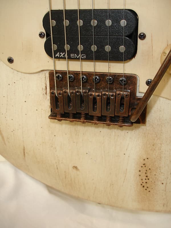 AXL BADWATER SRO Electric Guitar, Relic Distressed White