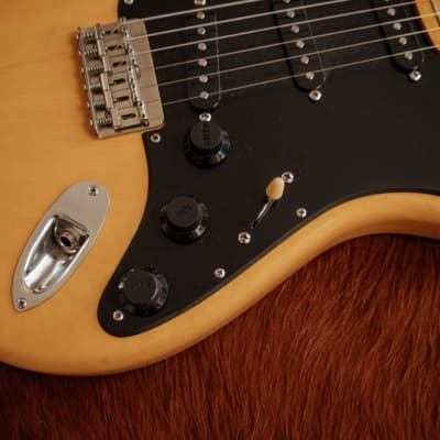 Warmoth/Allparts Blonde S Style Guitar with Flamed Maple Neck image 11