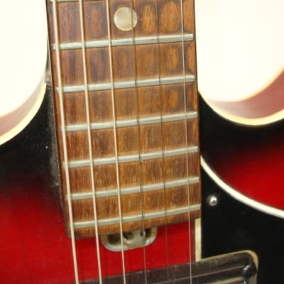 Vintage 1960's Kingston Model 3 Electric Guitar Red Sunburst image 8