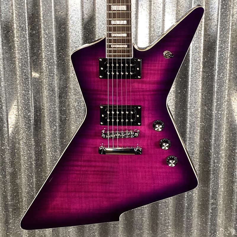 Westcreek Revenge Explorer Flame Transparent Purple Burst | Reverb