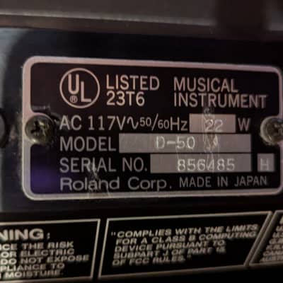 Roland D-50 61-Key Linear Synthesizer 1987 - 1992 - Black