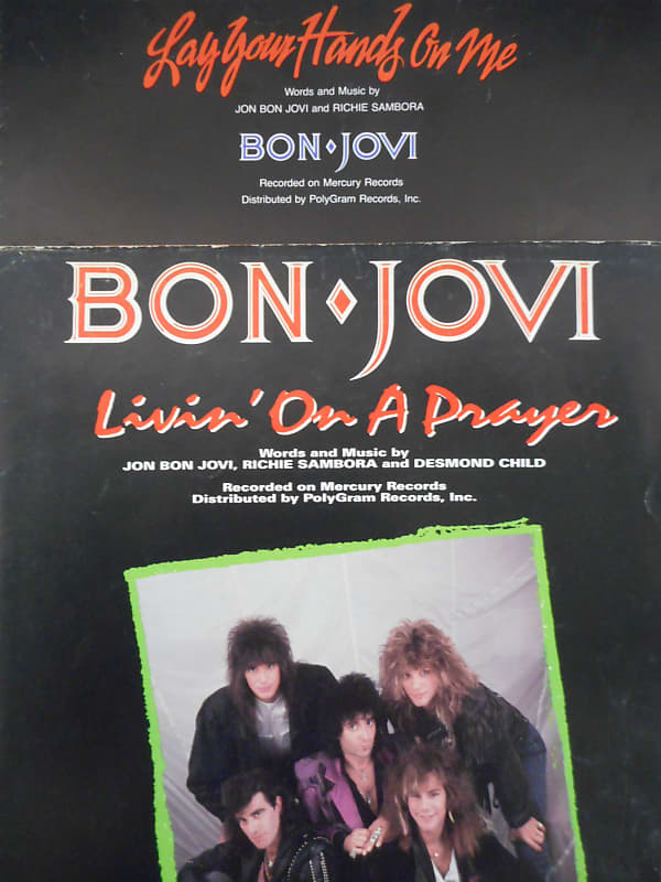 Set Of 2 Bon-Jovi Sheet Music 1986/1988