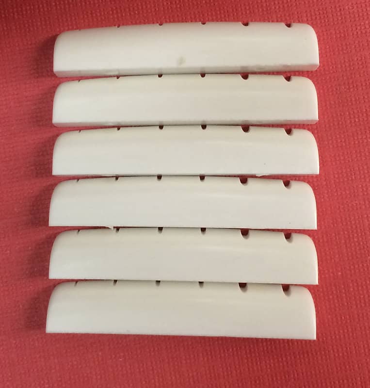 Mighty Mite Acoustic Guitar Nuts in White lot of 6 image 1