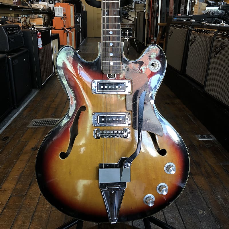 Teisco Japan EP-11T Hollow Body Late 1960s 3-Color Sunburst